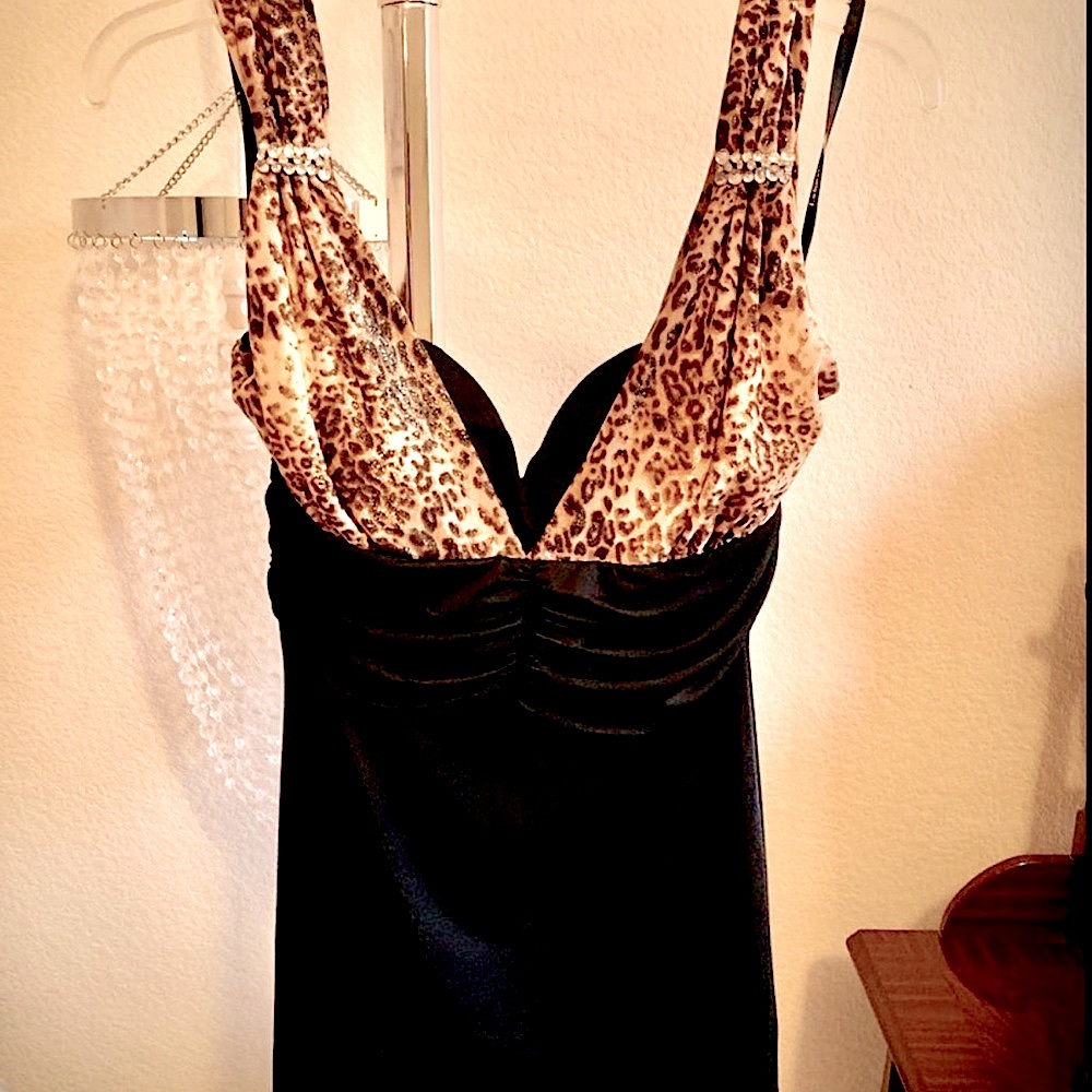 Make An Offer Evening Dress Animal Print
